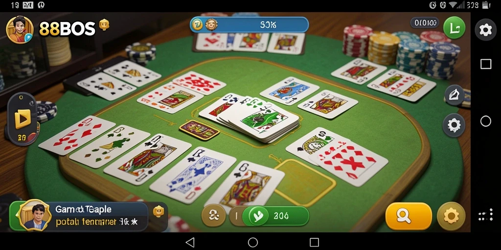 Screenshot gameplay Gaple di 88BOS yang menarik dan seru.