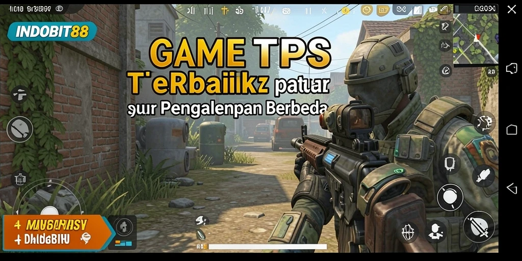 Tangkapan layar utama INDOBIT88 dengan aksi gameplay TPS yang mendebarkan.